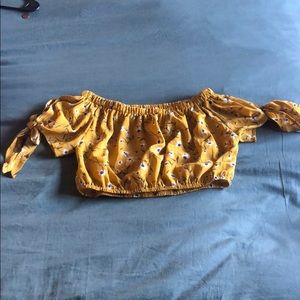 Off the shoulder Flower Top